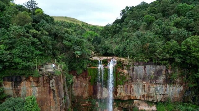 Meghalaya Waterfall and Misty Green Valley
